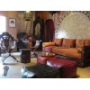 Pouf marocain cube tabac pouf carré artisanal en cuir veritable