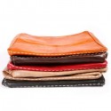 Pouf carré marron bordeau en cuir surpiqué pouf haute qualité entièrement fait main
