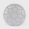 Pouf Nejma en cuir gris pouf marocain en cuir véritable fait main