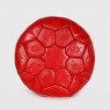 Pouf Nejma en cuir rouge pouf marocain en cuir véritable fait main