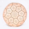 Pouf Nejma en cuir rose pouf marocain en cuir véritable fait main
