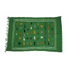 Tapis vintage fait main tapis berbere aux motifs ethniques sur fond vert